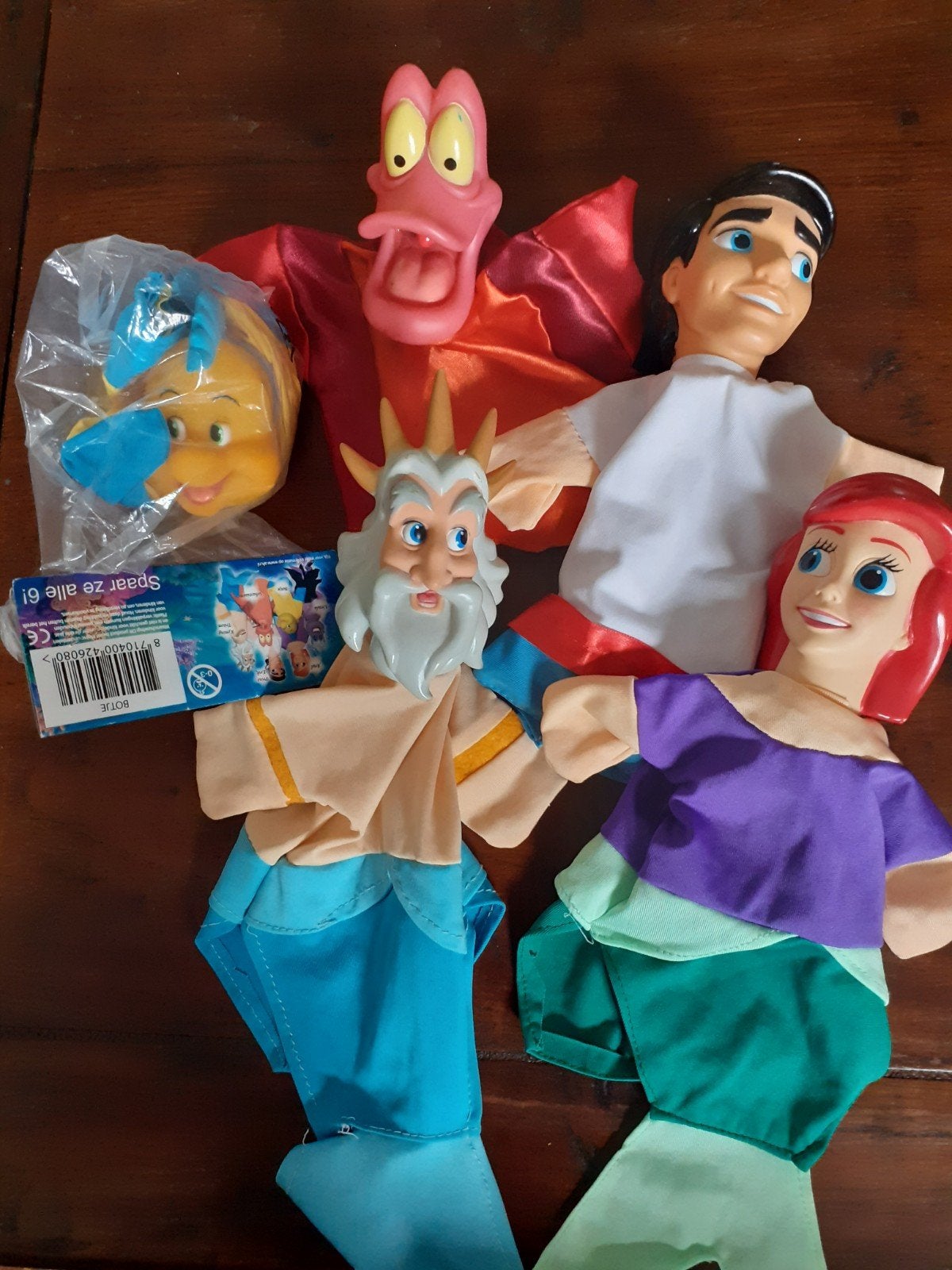 Kleine zeemeermin handpoppen poppenkastpoppen Disney, Verzamelen, Ophalen of Verzenden