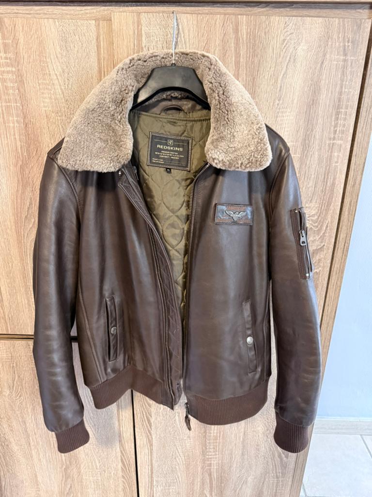 Blouson cuir Redskins TEXACO FENDER marron XL – comme neuf, Enlèvement