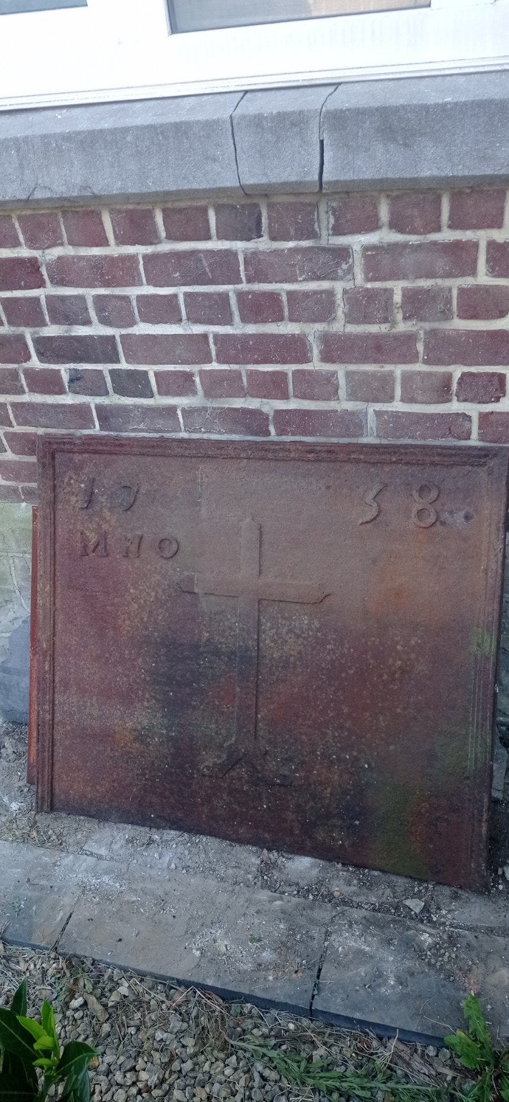 Haard plaat 96 op 84 cm, Doe-het-zelf en Bouw, Metalen, Ophalen