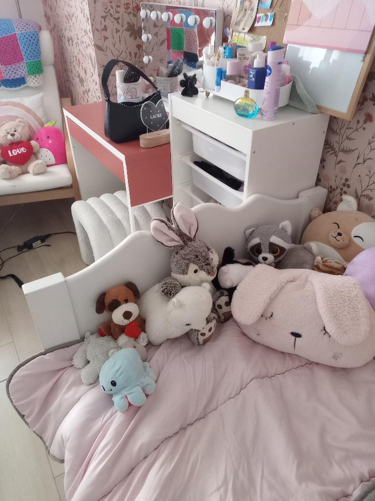 Meisjesbed, Kinderen en Baby's, Kinderkamer | Bedden, Ophalen, Gebruikt, Lattenbodem