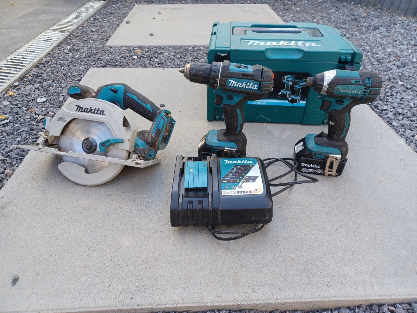 Makita set Klopboormachine + Slagschroevendraaier +, Doe-het-zelf en Bouw, Ophalen, 600 watt of meer, Variabele snelheid, Zo goed als nieuw