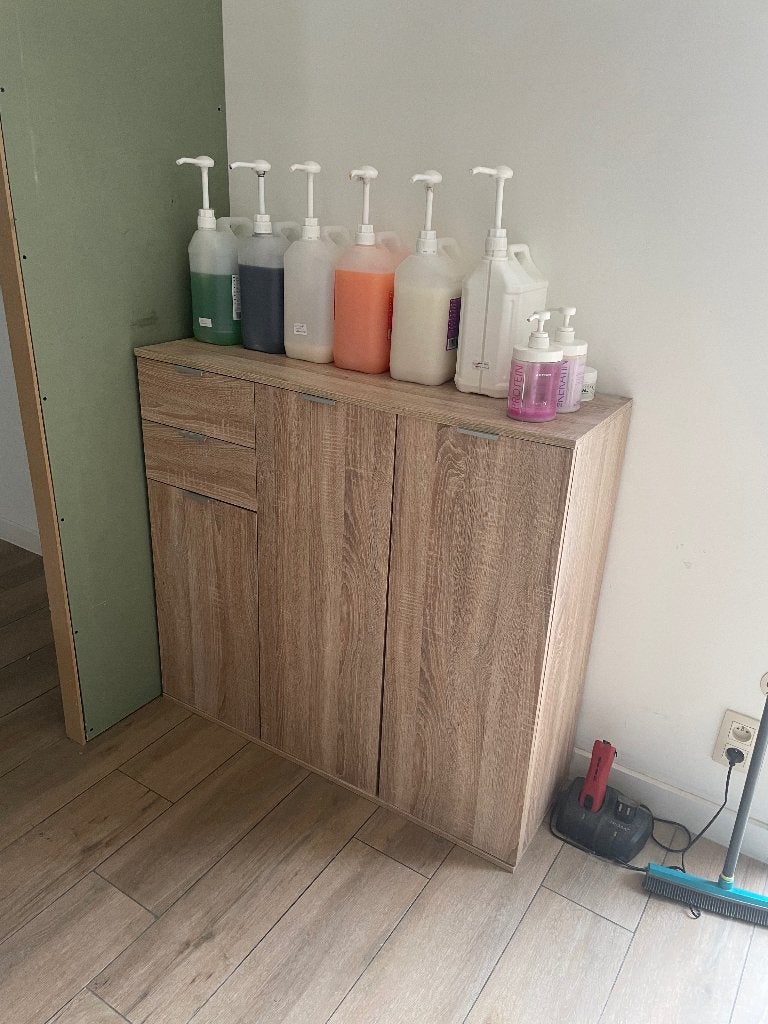 Kast, Huis en Inrichting, Kasten | Kleerkasten, Ophalen, Gebruikt, 100 tot 150 cm, Met lade(s)