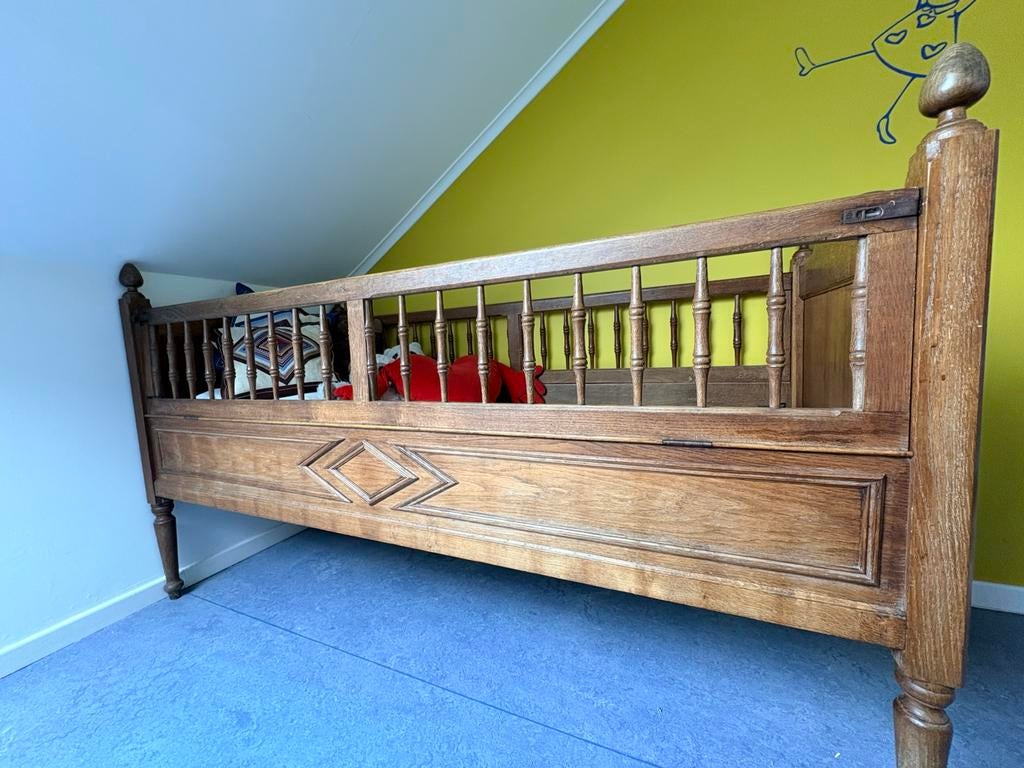 Lit bébé en chêne, 85 à 100 cm, Enlèvement, Matelas, 180 cm ou plus