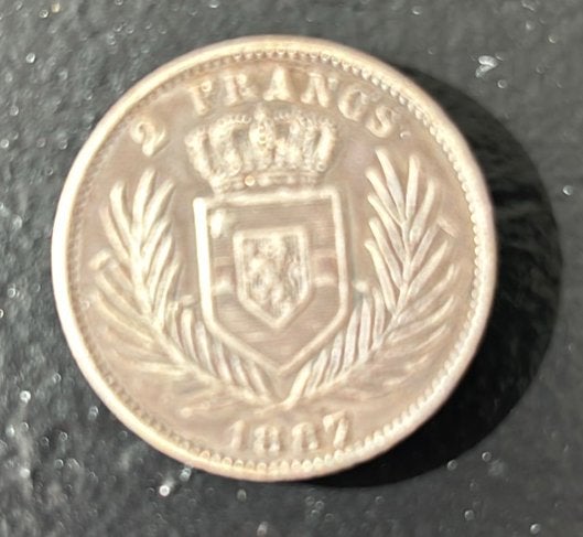 2 Francs Argent Leo II 1887 Congo Belge, Enlèvement ou Envoi, Argent, Argent