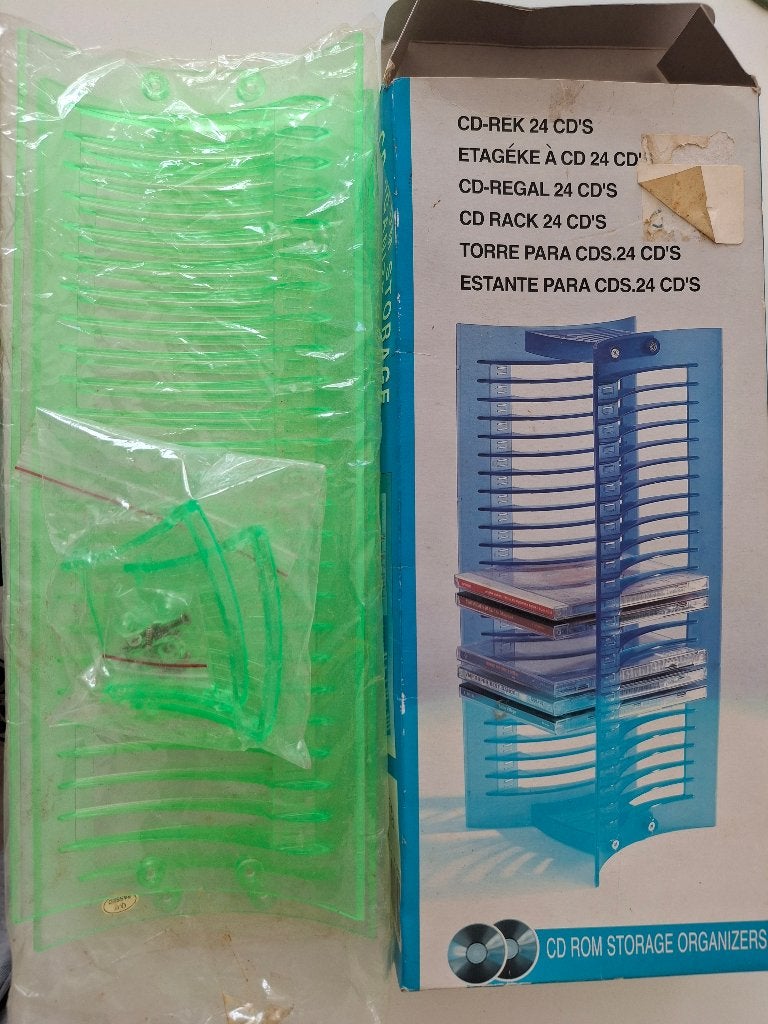 Vintage cd-rek (voor 24 cd´s), Huis en Inrichting, Woonaccessoires | Cd- en Dvd-rekken, Kunststof, Minder dan 25 discs, Ophalen of Verzenden