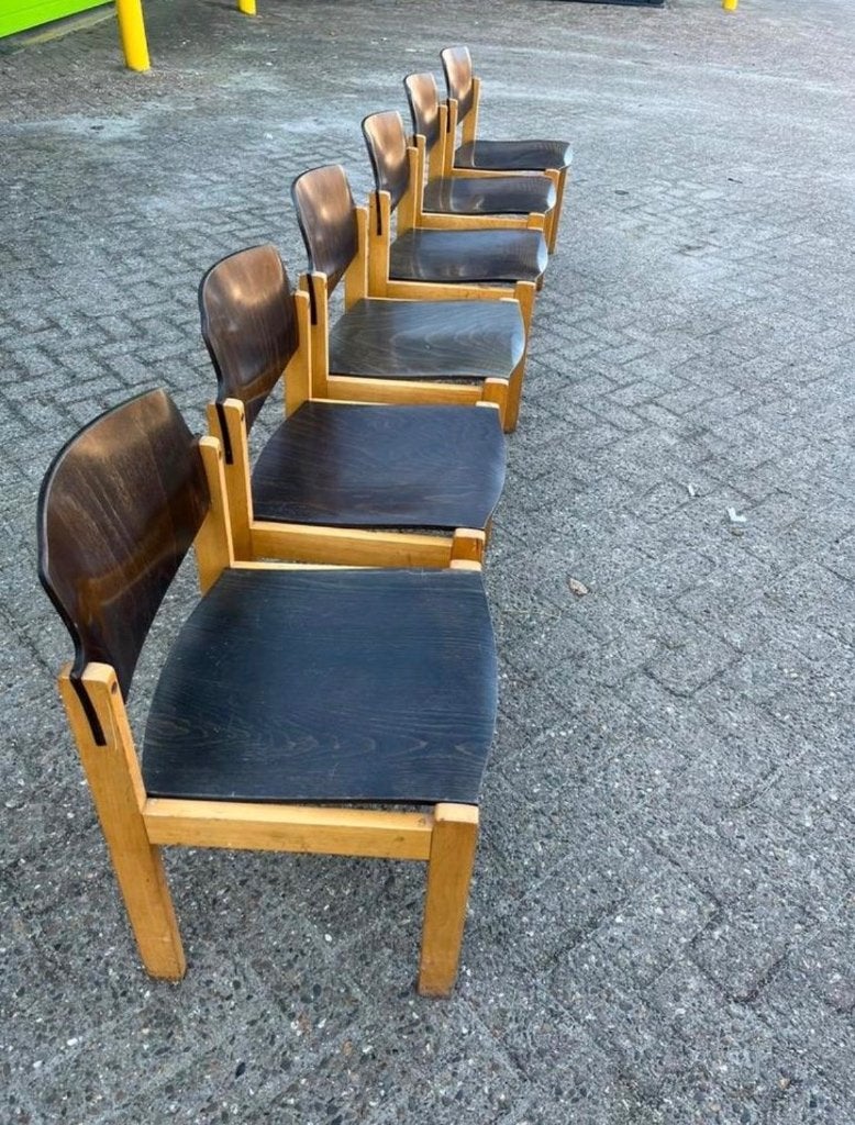 Jaren 70 galvanitas vintage/retro design stoelen, Ophalen, Gebruikt, Minder dan 75 cm, Vintage/retro
