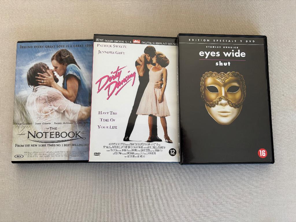 3 DVD's:  Dirty Dancing/The Notebook/Eyes wide, Cd's en Dvd's, Ophalen