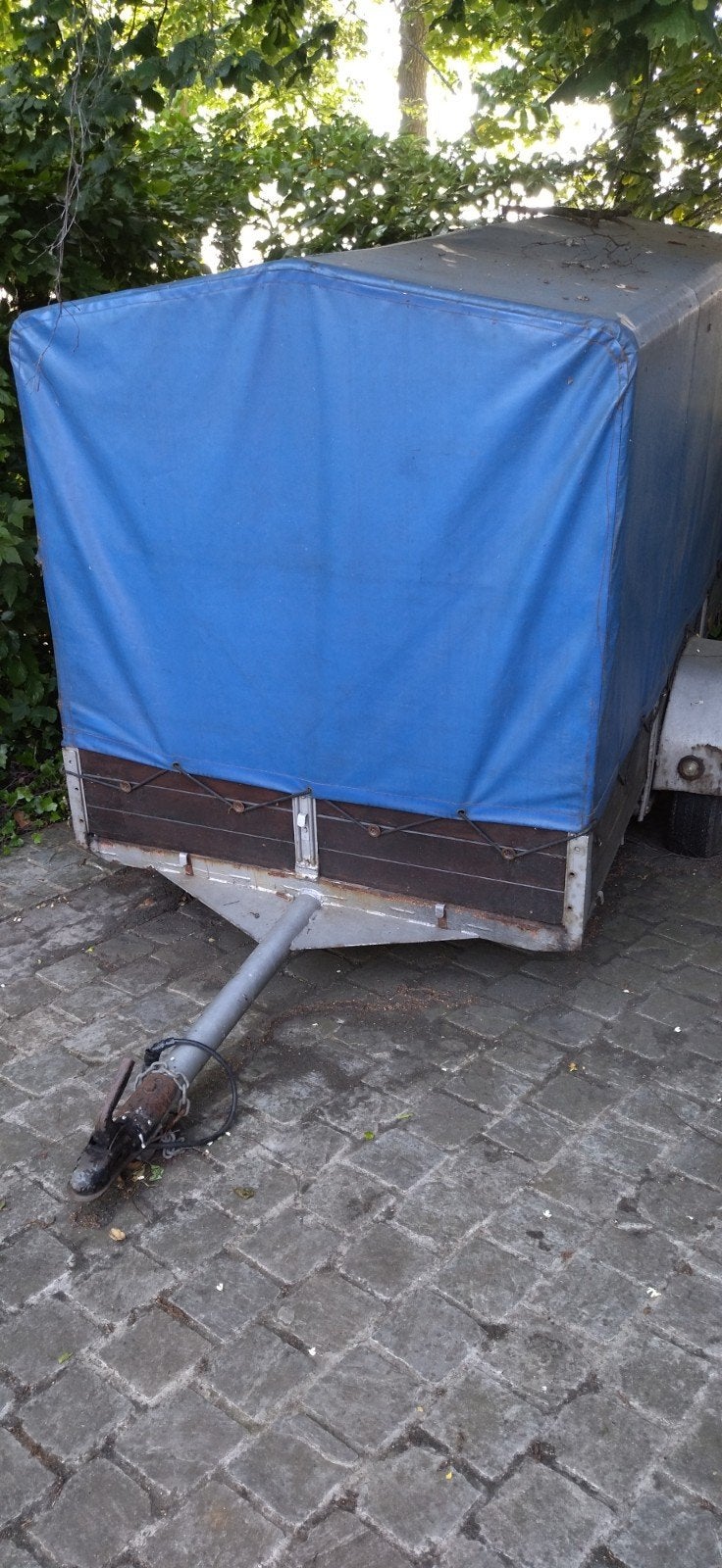 Aanhangwagen met huif 250x125x125/135, Ophalen, Gebruikt