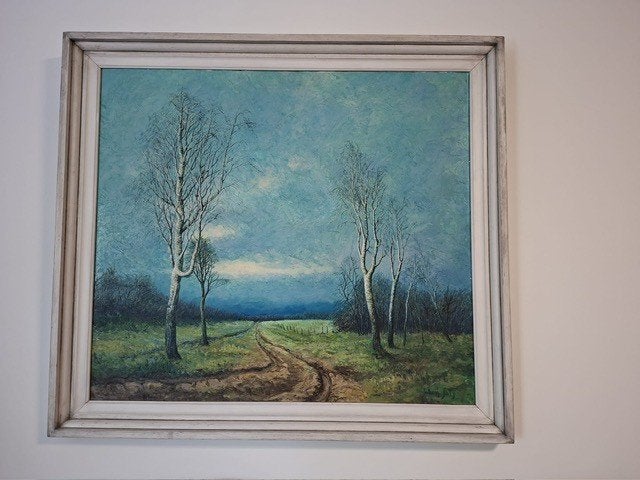 schilderij Julien Suls, Enlèvement, Classique, Signé, Paysage