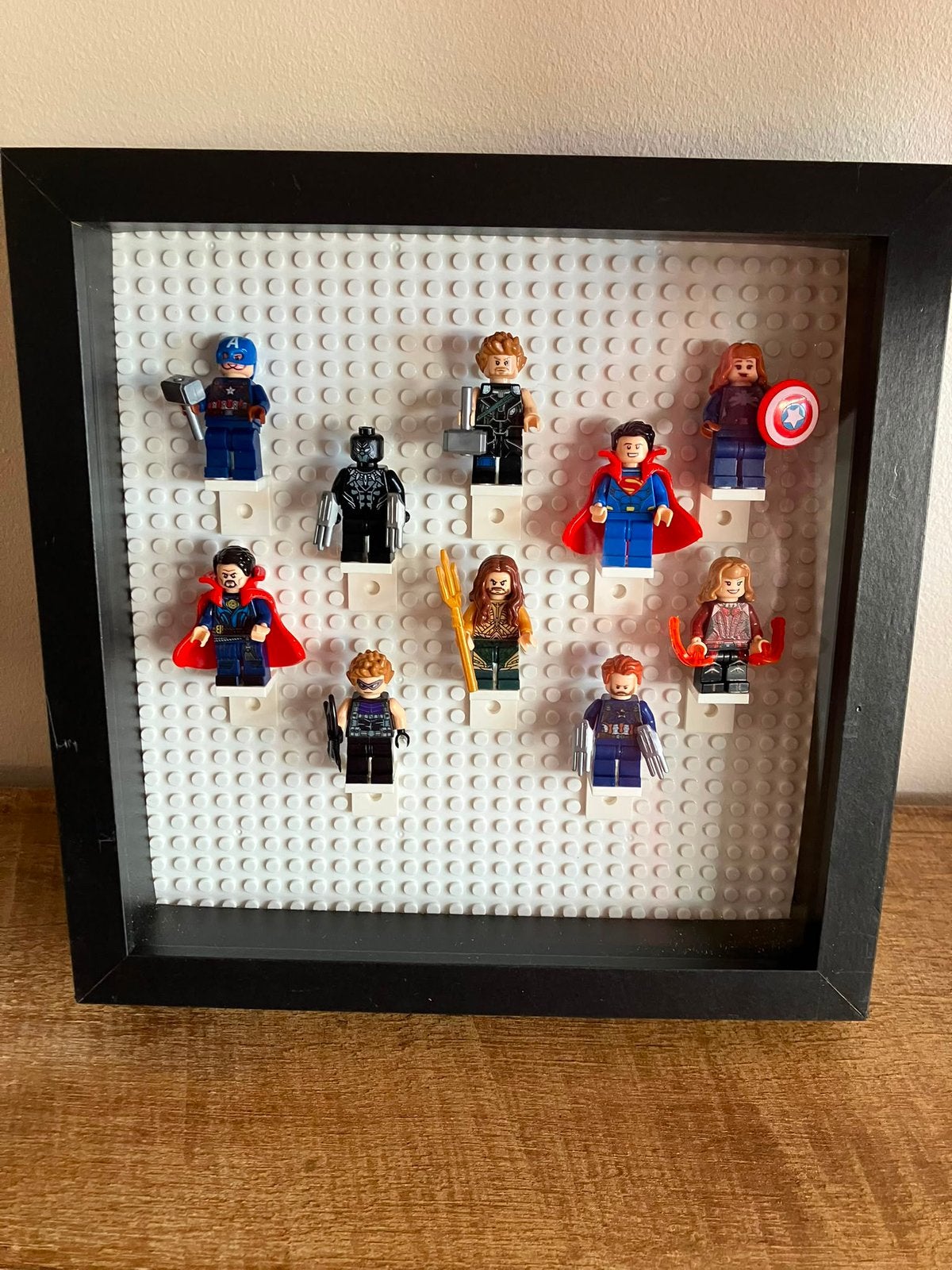 Cadre Lego avec MINIFIGS, Enlèvement, Comme neuf, Lego, Marvel