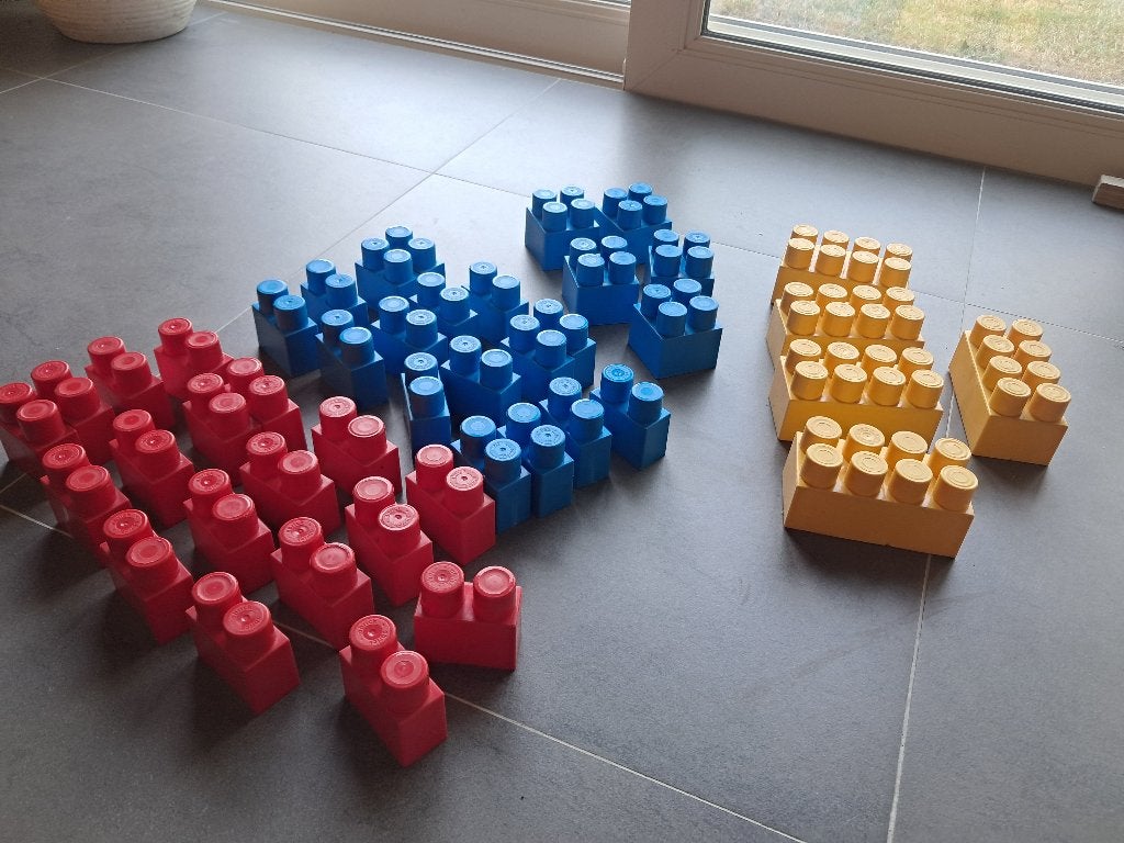 bouw blokken gekleurd, 44 stuks, verschillend formaat Abrick, Ophalen of Verzenden, Gebruikt, Abrick