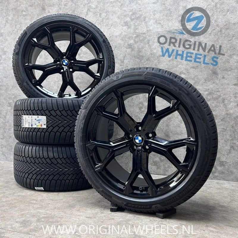 21 inch originele velgen + winterbanden BMW X5 X6 style 741, Gebruikt, -, 275 mm, -