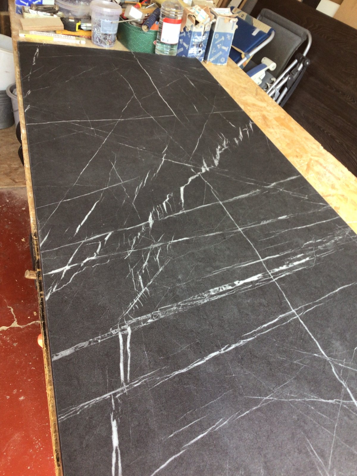 Tablet marmerimmitatie 156x65x4cm nieuw, Enlèvement, Comme neuf