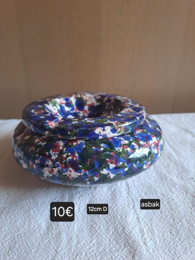 keramische asbak "confetti", Ophalen of Verzenden, Asbak