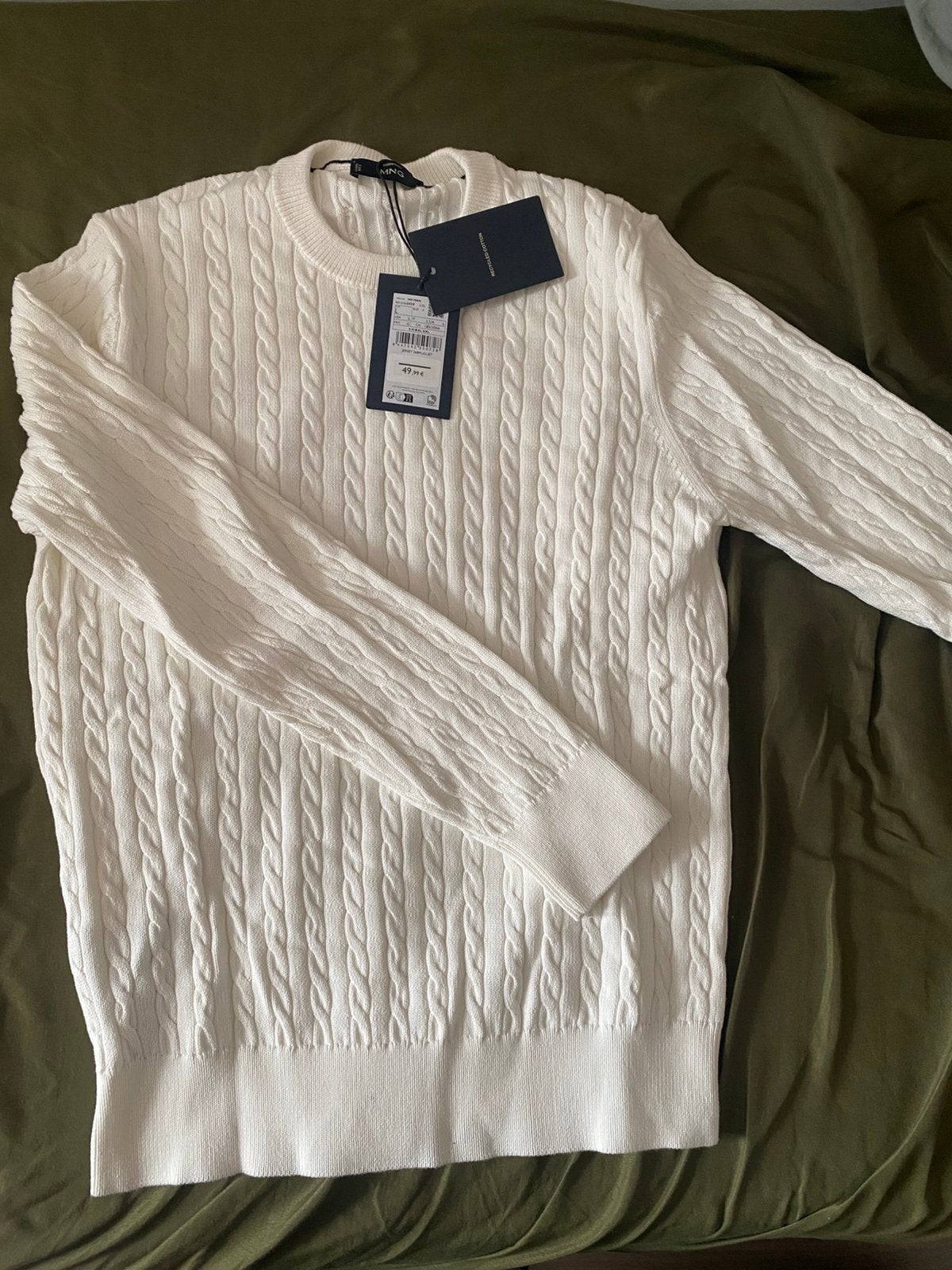 Witte klassieke trui L, Kleding | Heren, Truien en Vesten, Ophalen of Verzenden, Zo goed als nieuw, Maat 52/54 (L)