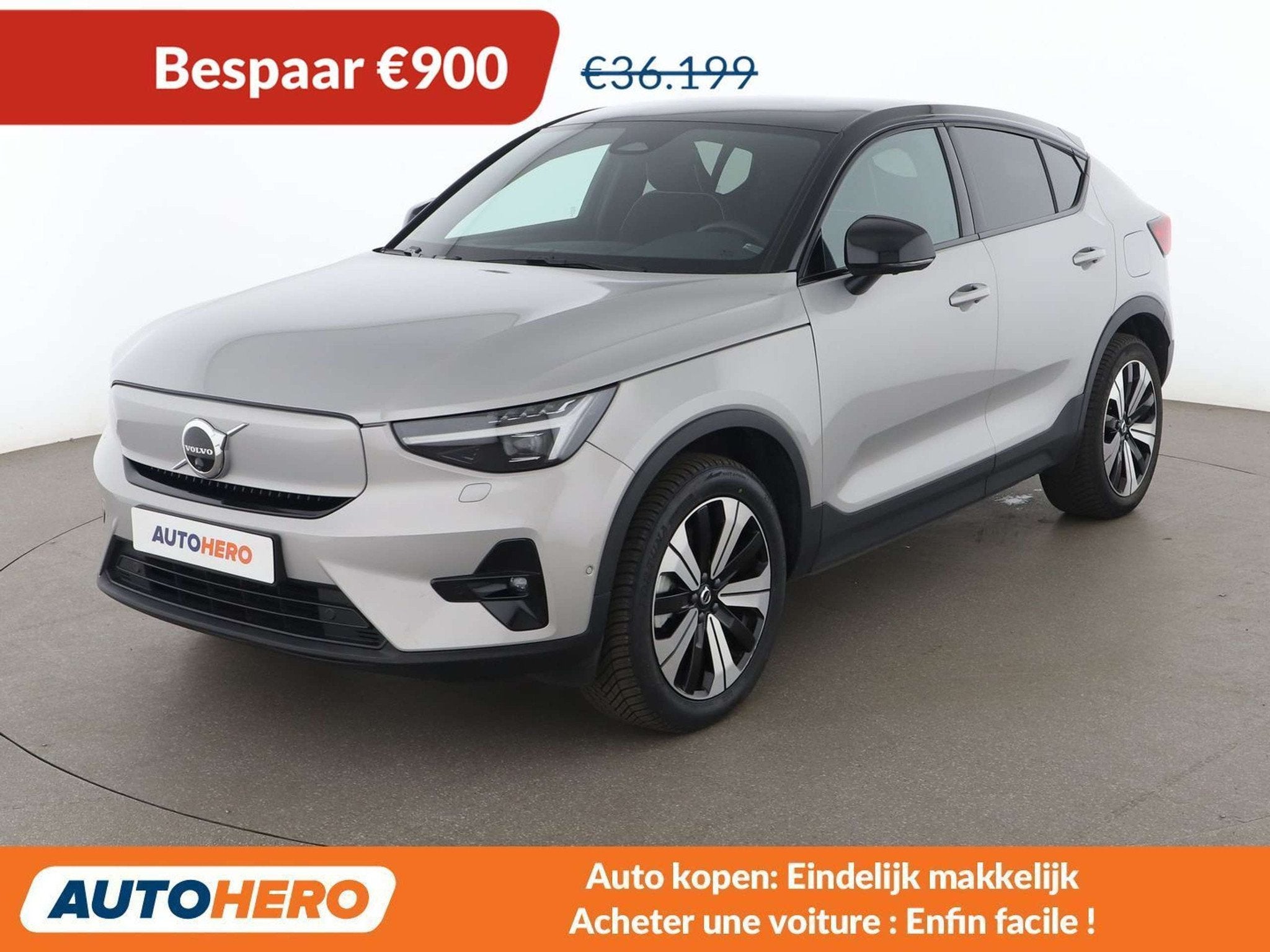 Volvo C40 Recharge Twin Pure 300 kW 1st Edition AWD, Autos, Argent ou Gris, 408 ch, Alcantara, Noir