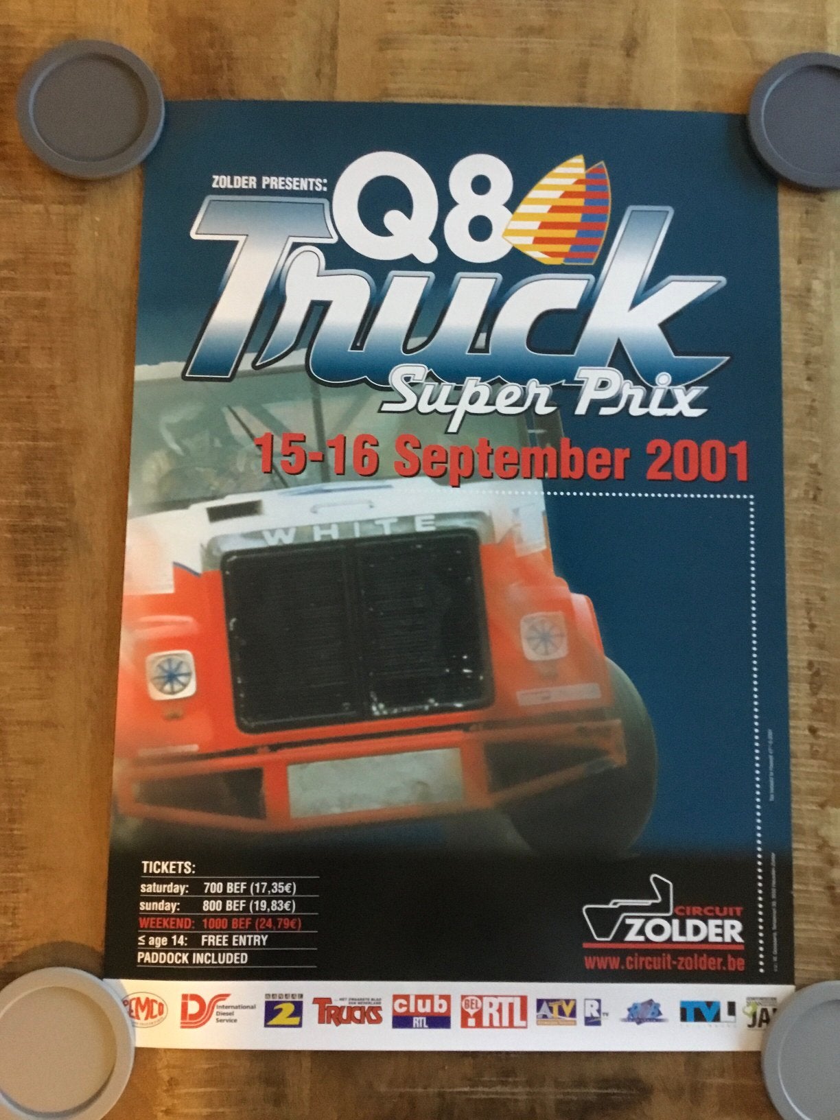 Affiche truck gp zolder 2001, Ophalen of Verzenden, Zo goed als nieuw