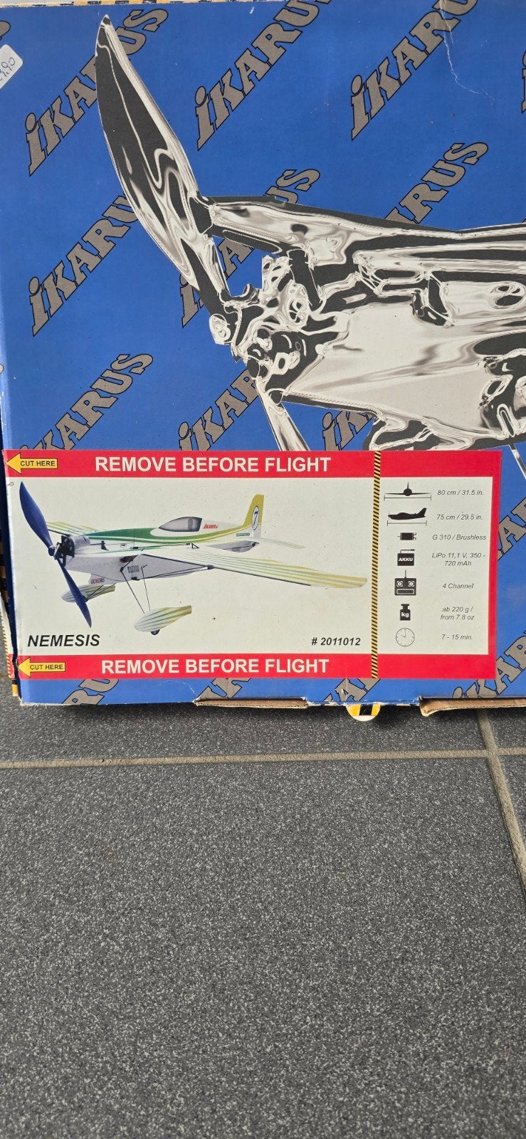 Ikarus Nemesis insoor shock flyer., Enlèvement, Comme neuf