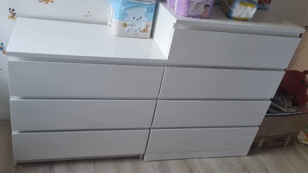 2x Malm ikea ladekasten, Maison & Meubles, Armoires | Commodes, Comme neuf, Moins de 100 cm, 50 à 100 cm, 50 à 75 cm, Autres essences de bois
