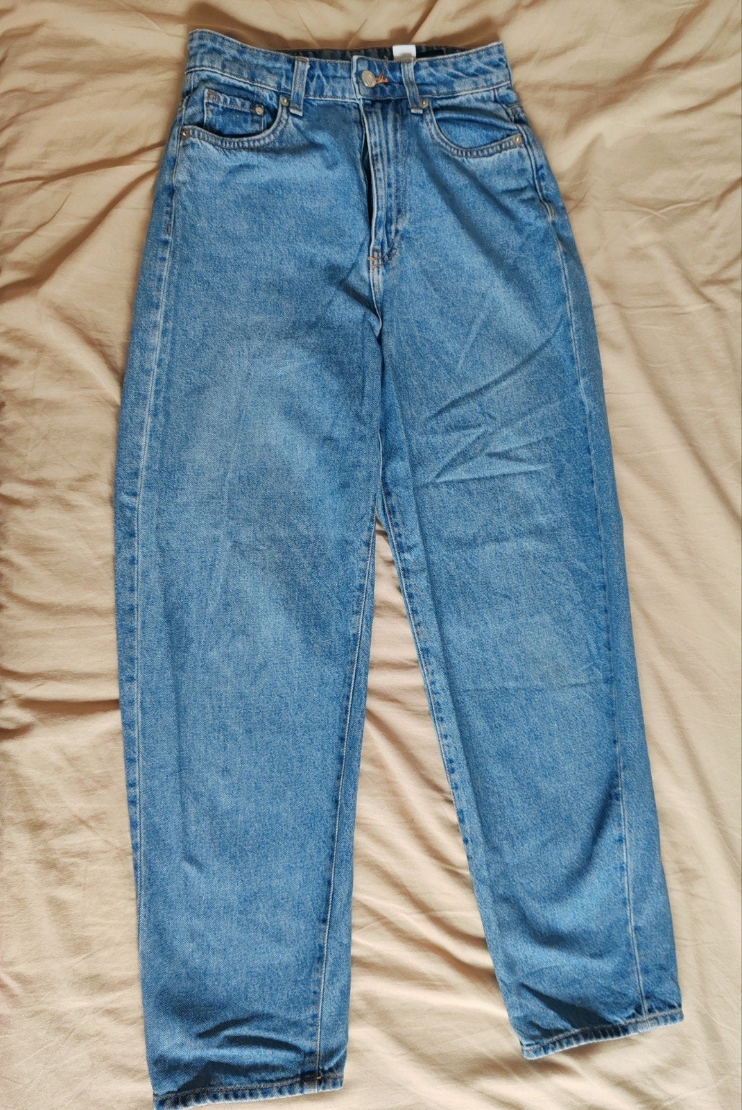 H&M Mom Loose Jeans MAAT XS Lichtblauw, Ophalen of Verzenden