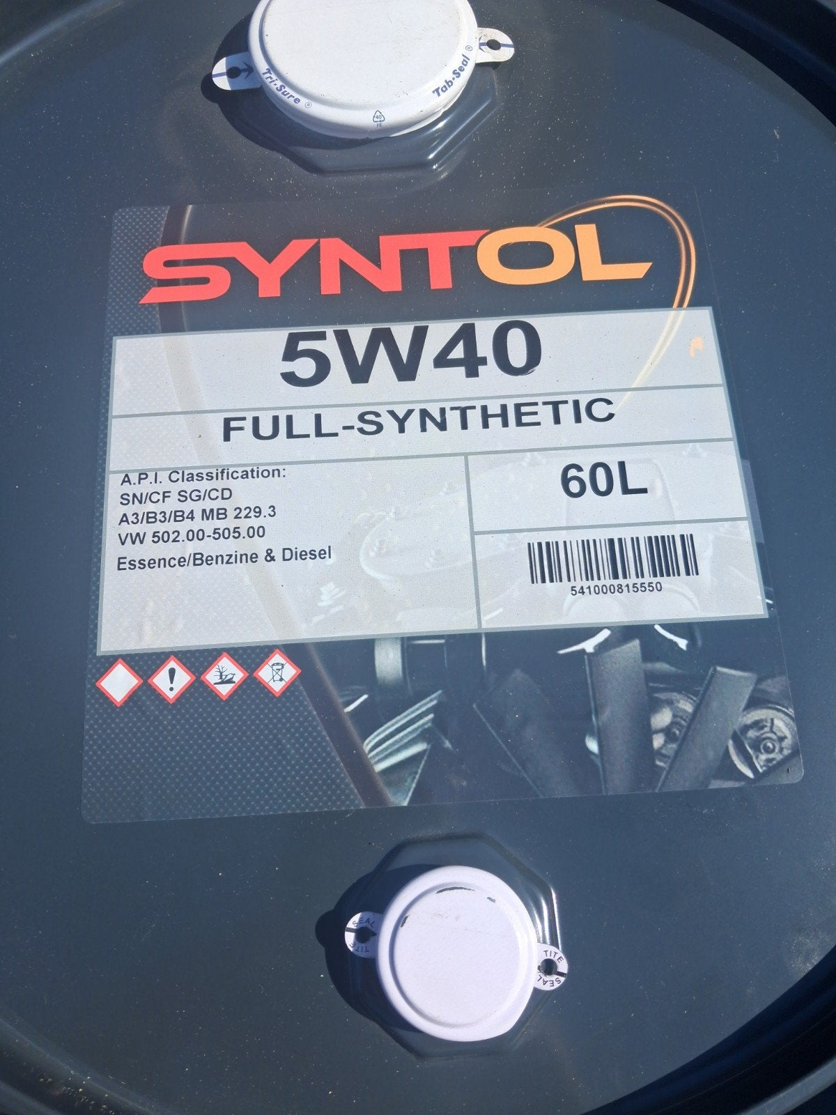 nieuw motorolie 5w40 olievat 60 liter nog niet gebruikt, Ophalen