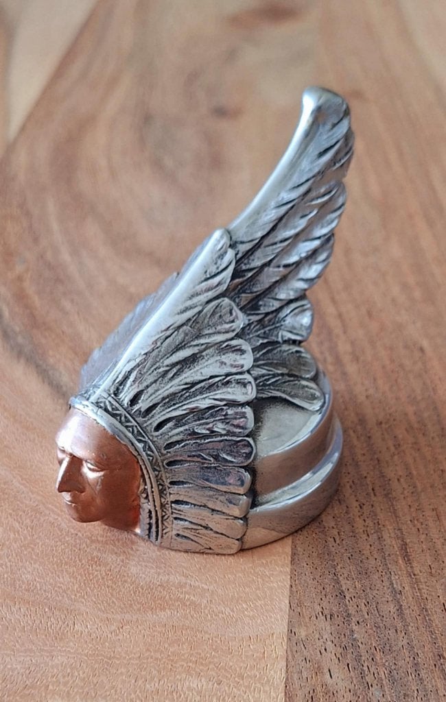 Pontiac Indian Chief Radiator Cap uit 1926., Auto-onderdelen, Klein materiaal, Amerikaanse onderdelen, Oldtimer onderdelen, Pontiac