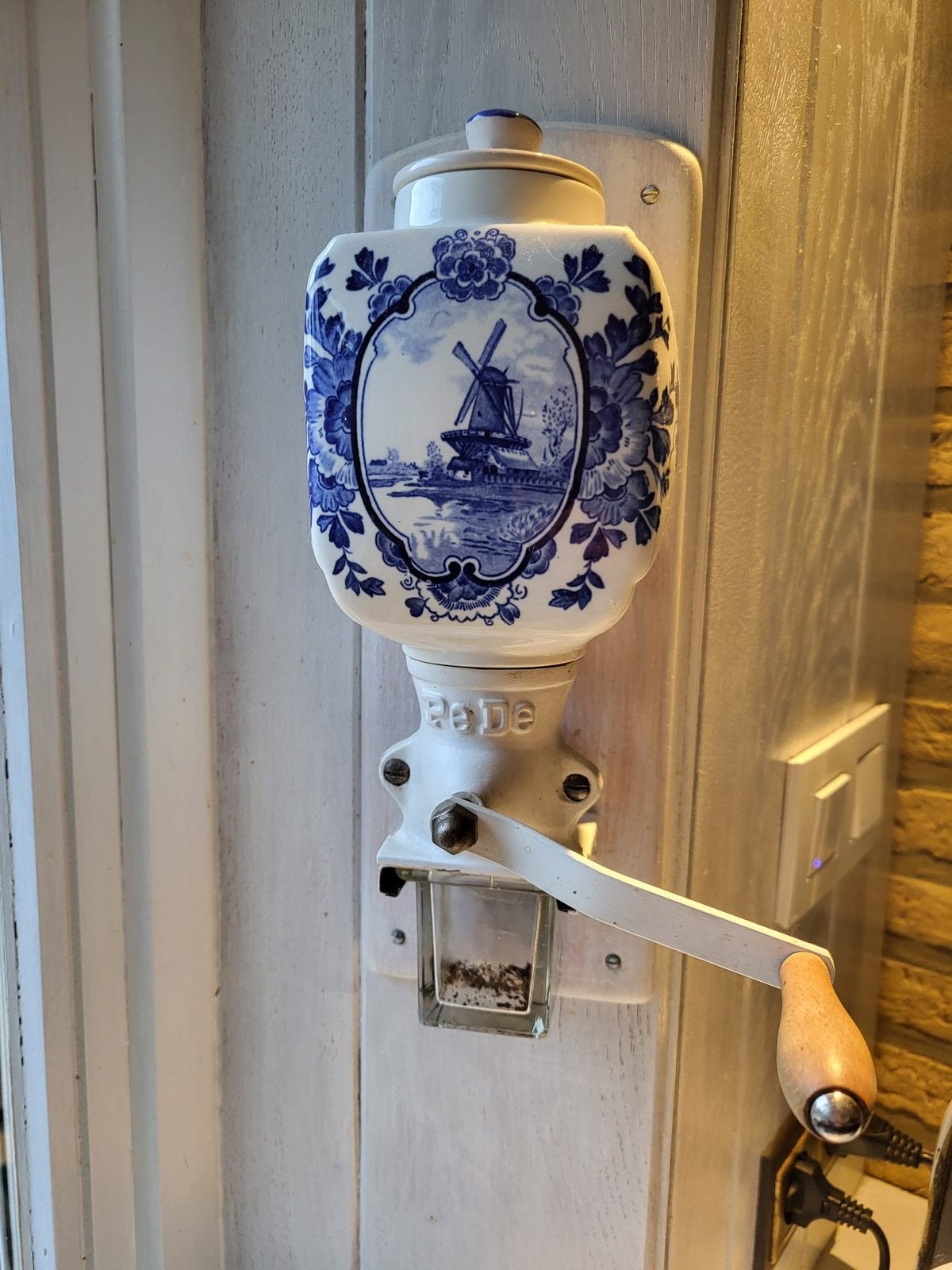 Authentique moulin à café Delft PEDe bleu et blanc, Maison & Meubles, Cuisine | Ustensiles de cuisine, Enlèvement, Utilisé, Bleu