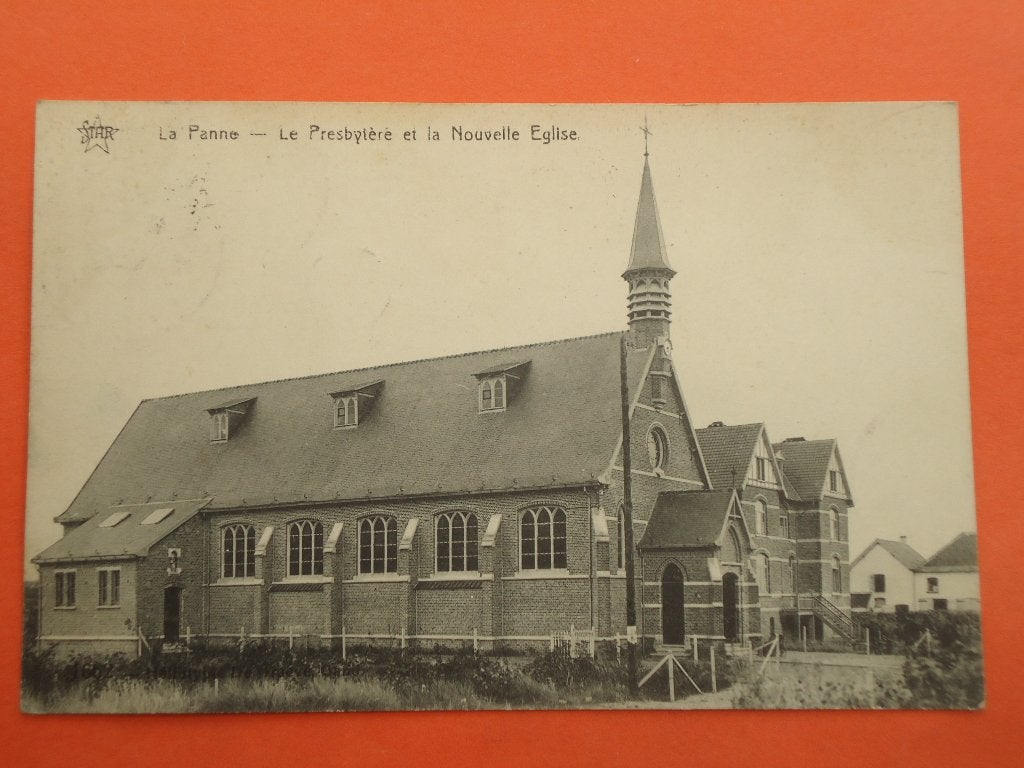 De Panne - La Panne Le Presbyière et la Nouvelle Eglise, Verzamelen, Ophalen of Verzenden, Voor 1920, Gelopen, West-Vlaanderen