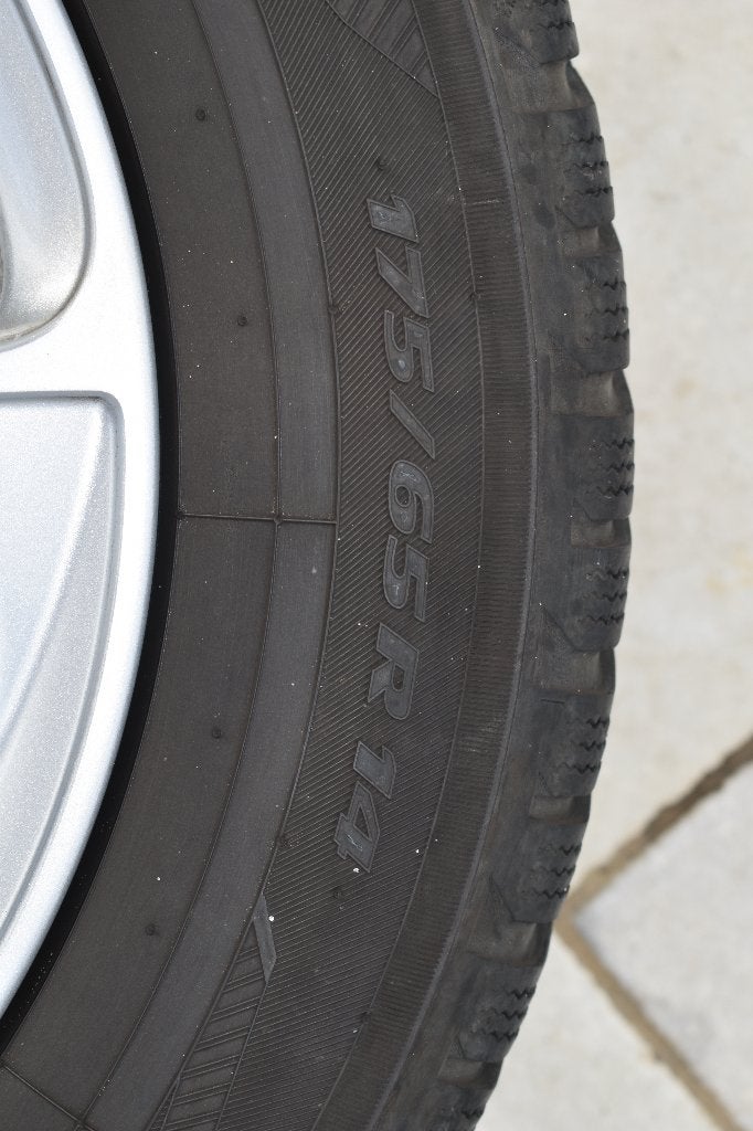 4 Pneus hiver jantes alu 175/65R14, Autos : Pièces & Accessoires, 14 pouces, Pneus et Jantes, Pneus hiver, 175 mm
