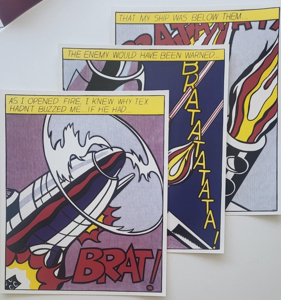 Roy Lichtenstein - Triptiek - "As I opened Fire...", Verzenden