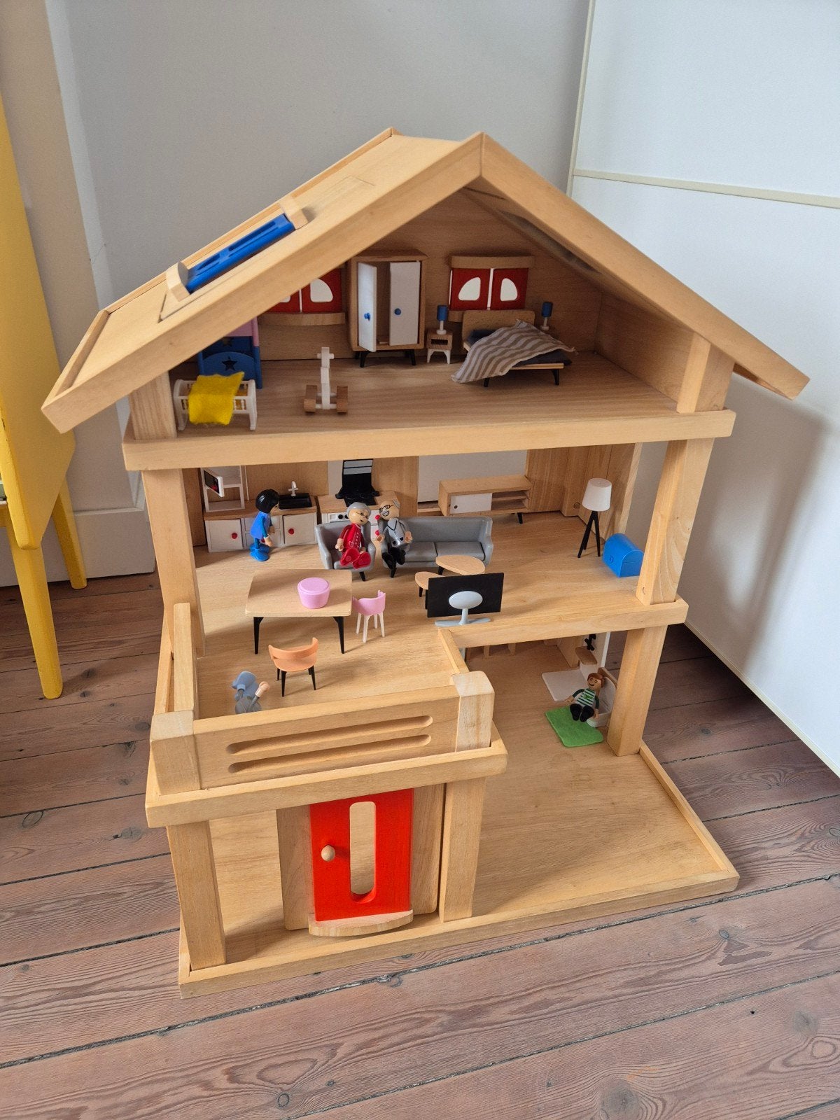Houten poppenhuis, Kinderen en Baby's, Ophalen, Gebruikt, Poppenhuis