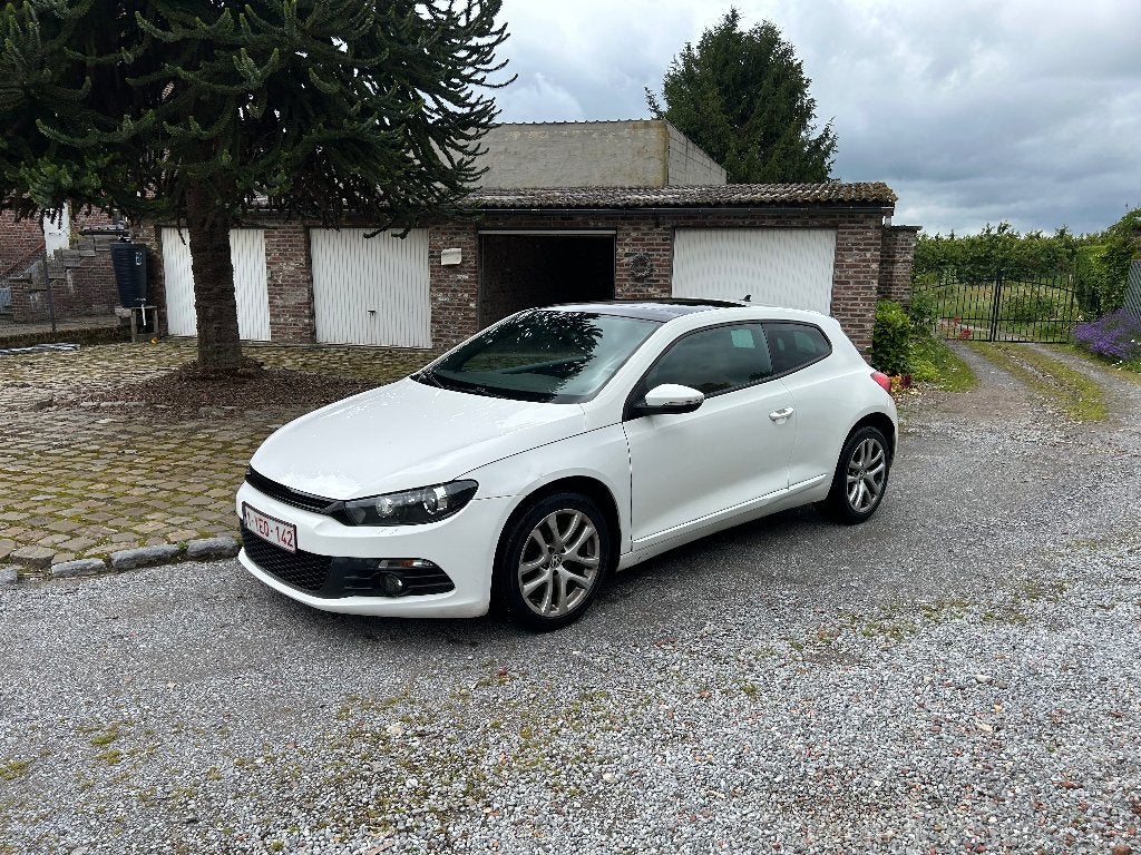 Volkswagen Scirocco 2009, Auto's, Volkswagen, Voorwielaandrijving, 4 zetels, Wit, Leder