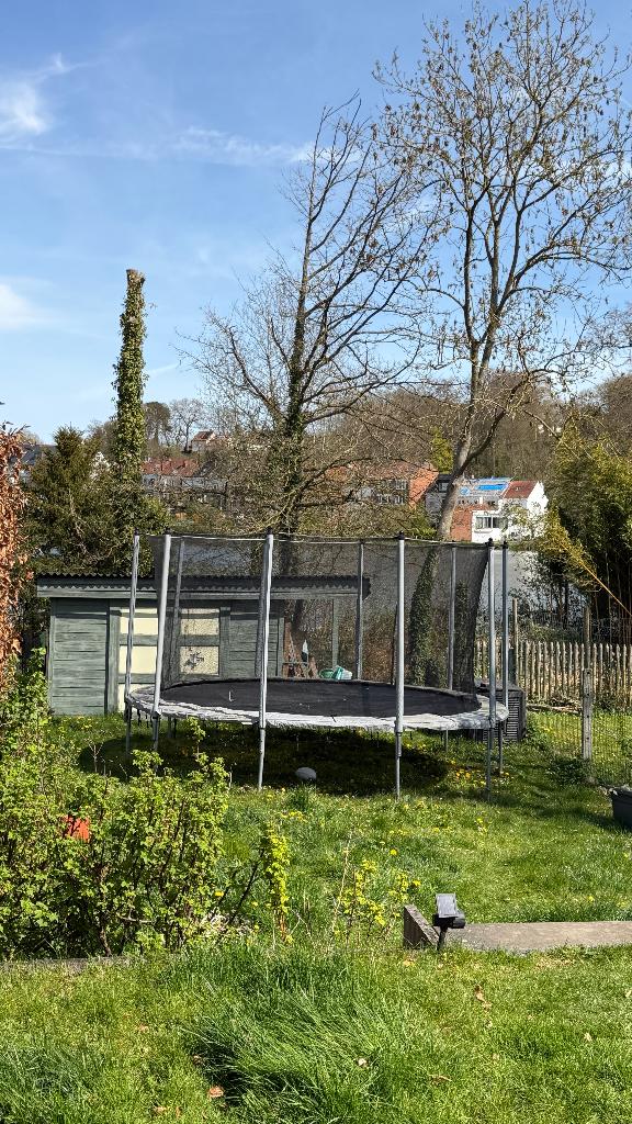 Trampoline extérieur de 420 cm de diamètre, Enlèvement, Utilisé