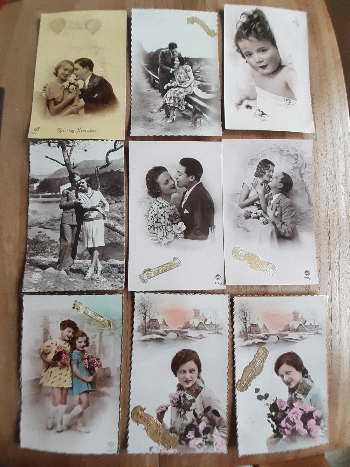 Nieuwjaars kaartjes 9x, Ophalen of Verzenden
