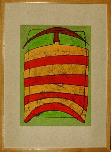 Kunsthandel Gennep - "Leitafel Op Z,N Afrikaans", Antiquités & Art, Art | Peinture | Moderne, Enlèvement ou Envoi, Papier/carton