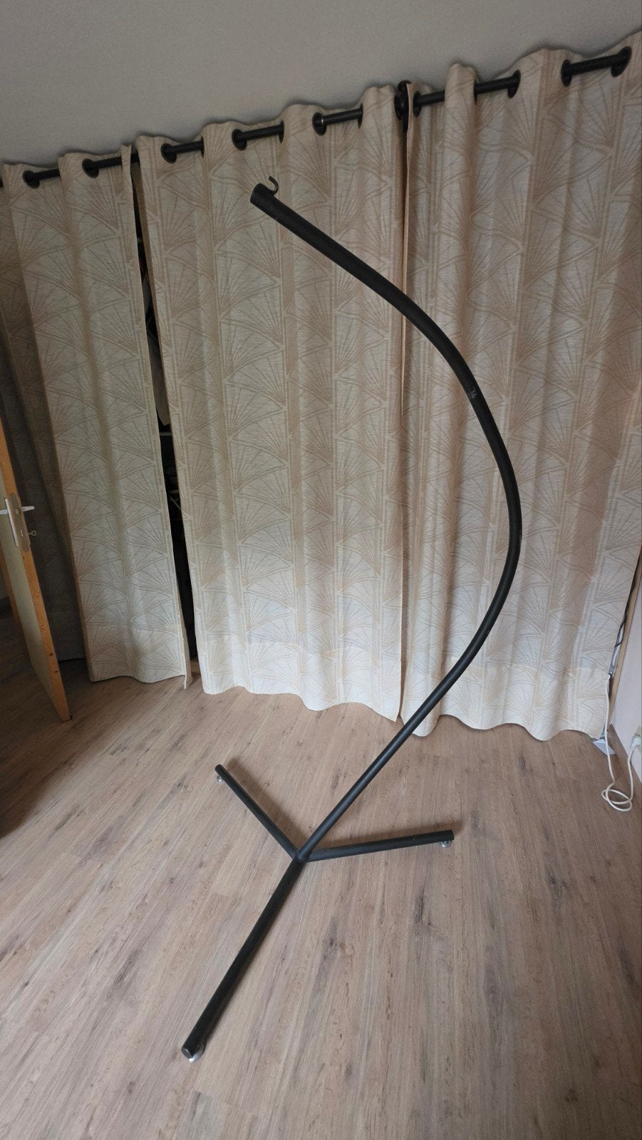 Stevige zwarte standaard voor hangstoel (C-frame), Jardin & Terrasse, Hamacs, Enlèvement, Utilisé, Avec support