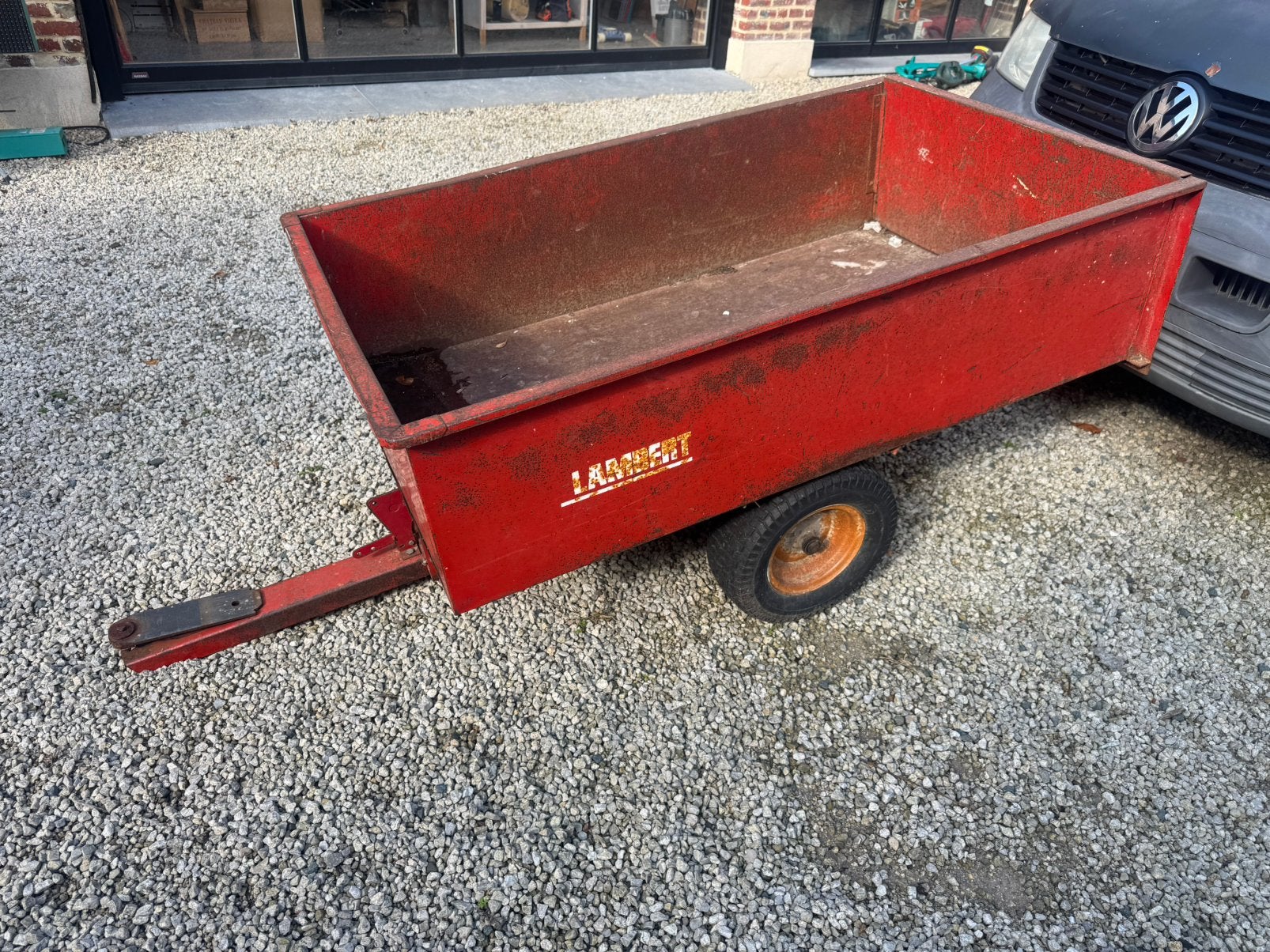 Remorque Lambert pour motoculteur ou tracteur, Articles professionnels, Lambert, Jusqu'à 2500, Enlèvement, Lambert