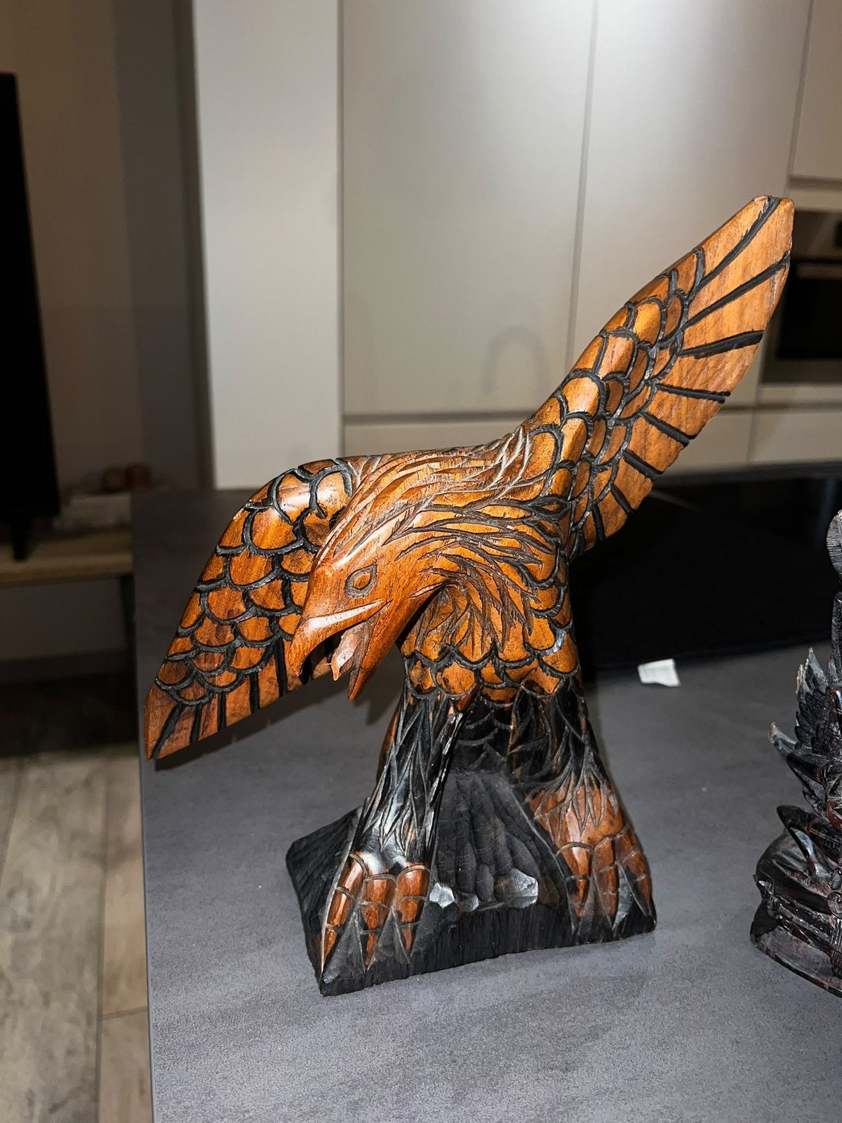 Handgesneden Houten Beeld Arend / Roofvogel, Antiek en Kunst, Ophalen of Verzenden, Hout, Beeld