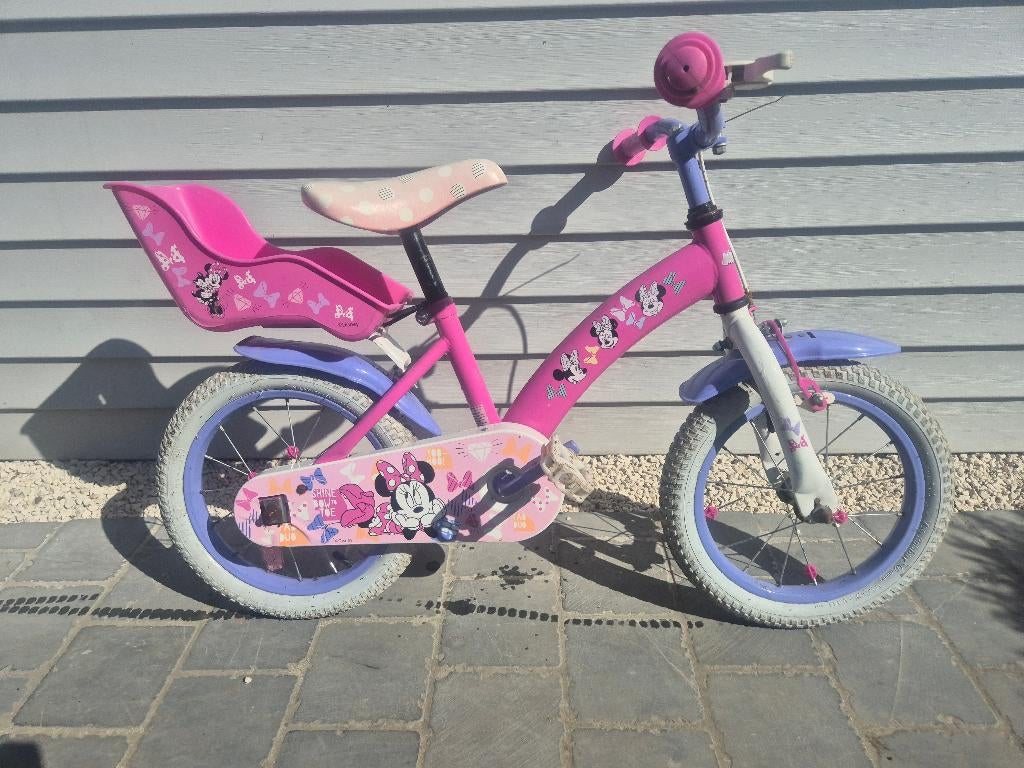 Kinderfiets 14", Fietsen en Brommers, Ophalen, Gebruikt, Minder dan 16 inch, Minnie van Disney