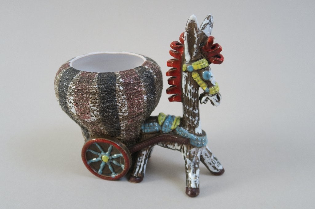 Vase ou Cache pot vintage en céramique Fratelli Fanciullacci, Enlèvement ou Envoi