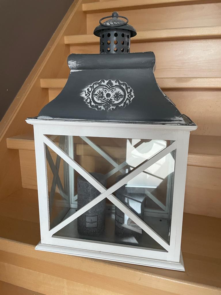 wit/lantaarngrijs, Ophalen, 25 tot 50 cm, Zo goed als nieuw, Grijs