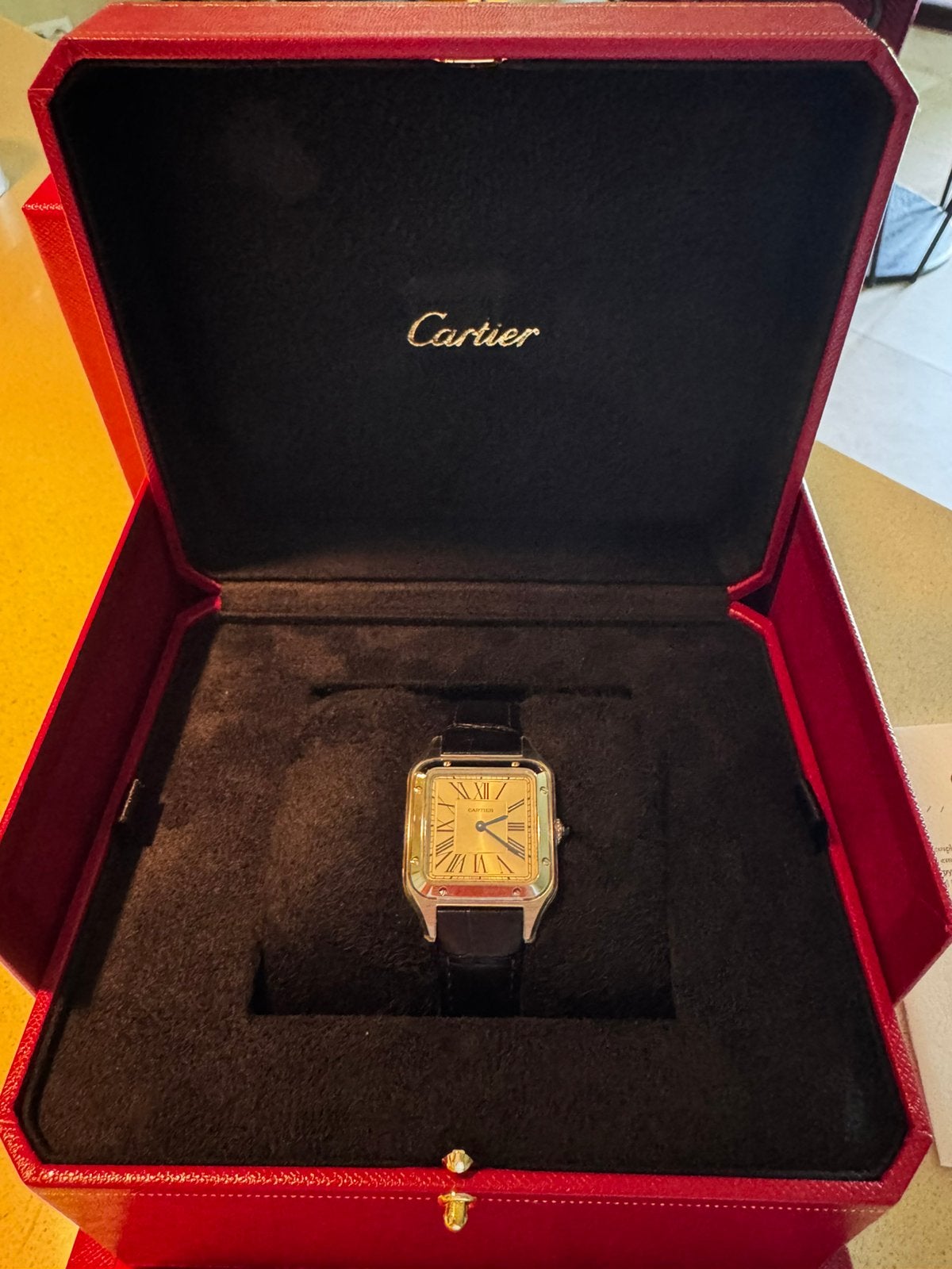 Cartier Santos Dumont Full Set, Enlèvement, Comme neuf, Acier