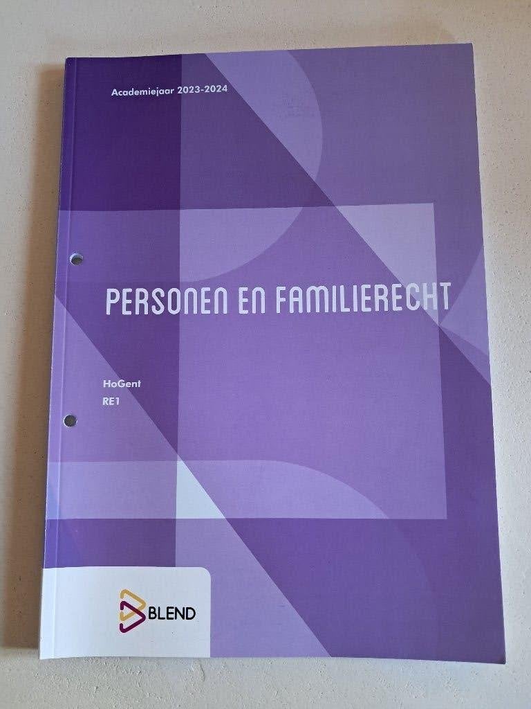 Handboek - Personen en familierecht (rechtspraktijk) -Nieuw!, Ophalen of Verzenden, Nieuw, Hogeschool