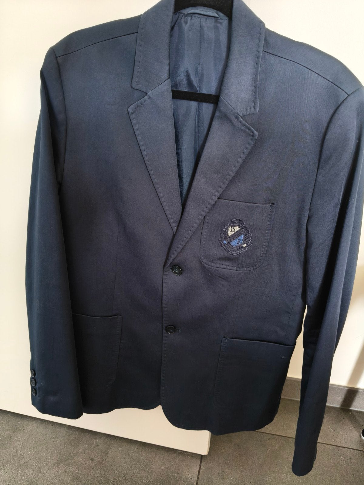 donkerblauwe Kostuumvest,maat 50,tussen m en l, Kleding | Heren, Ophalen of Verzenden, Maat 48/50 (M)