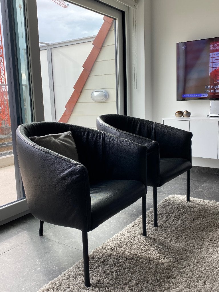 2 JORI Rumba design fauteuils in leder – prachtige set, Design, Une personne, Enlèvement, Utilisé