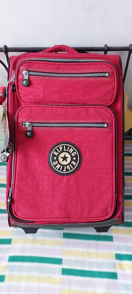 Kipling koffer rood, Handtassen en Accessoires, Koffers, 50 tot 60 cm, Nieuw, 35 tot 45 cm, Wieltjes