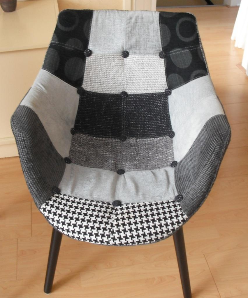 3 Stoffen Kuipstoelen, Huis en Inrichting, Stoelen, Overige materialen, Gebruikt, Drie, Grijs