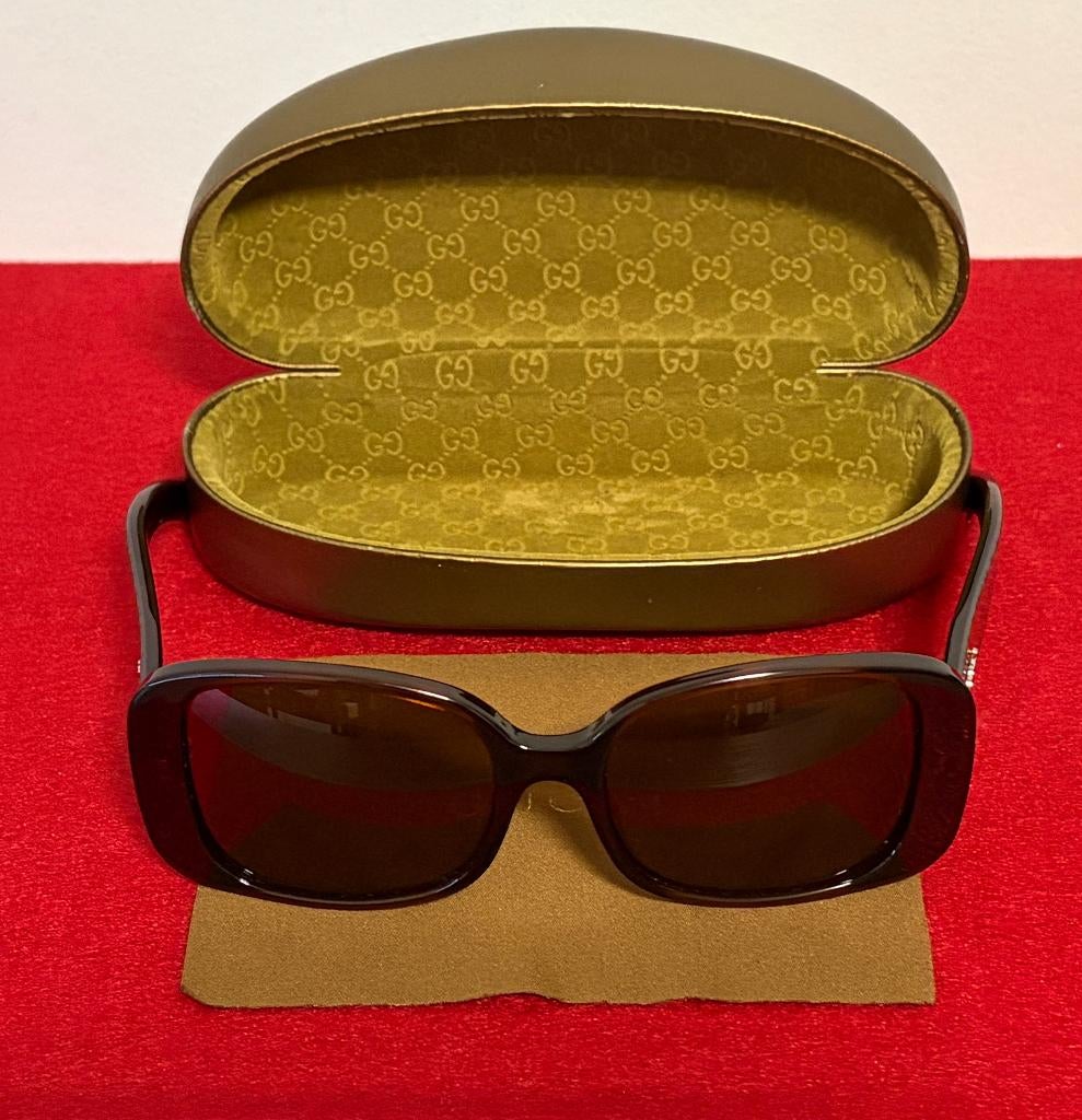 Gucci Vintage GG 3033/N/S zonnebril, Overige merken, Zonnebril, Bruin, Ophalen of Verzenden