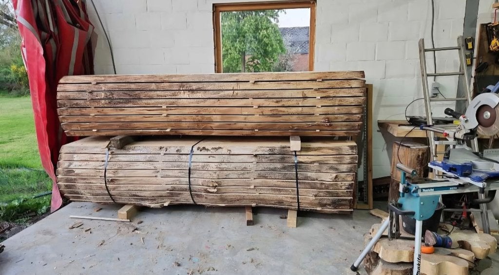 Boomstammen laten verzagen & kwaliteitsplanken te koop, Ophalen, Nieuw, Plank