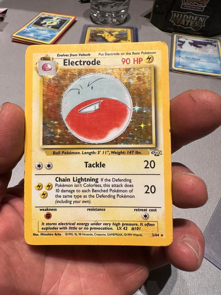 Pokémon Electrode 2/64 Holo Rare - Jungle, Ophalen of Verzenden, Gebruikt, Losse kaart